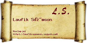 Laufik Sámson névjegykártya